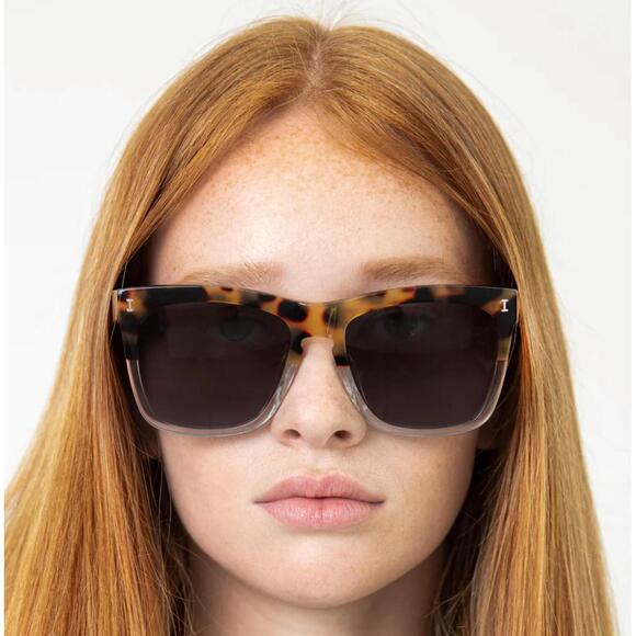 NEW ILLESTEVA women\'s los feliz sunglasses in half/half tortoise main image 4